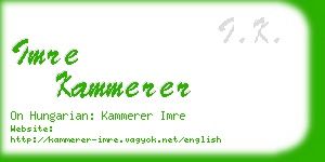 imre kammerer business card